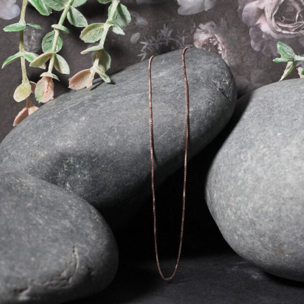 14k Rose Gold Classic Box Chain 0.60 mm - alternate view 4
