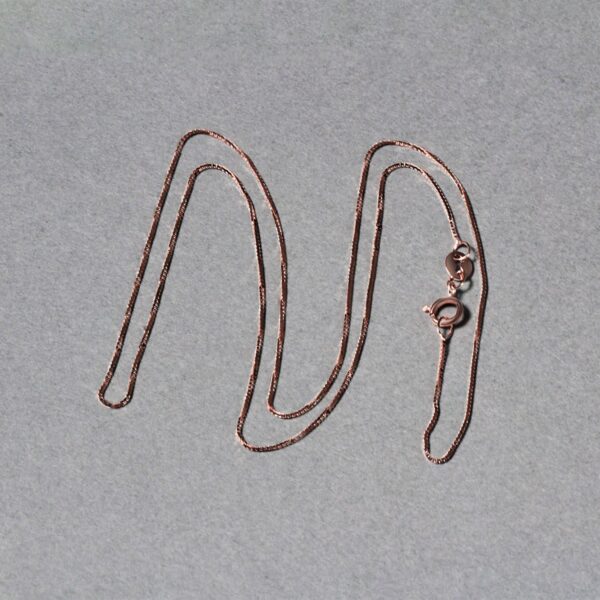 14k Rose Gold Classic Box Chain 0.60 mm - alternate view 5