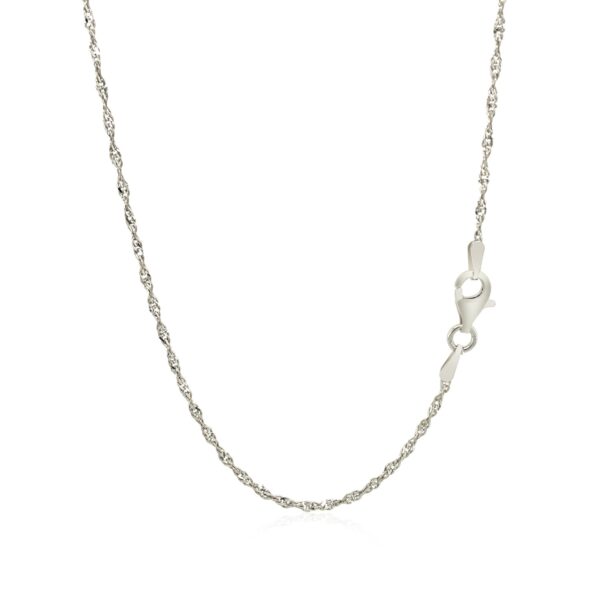 Sterling Silver 1.6mm Singapore Style Chain (1.50 mm) - alternate view 3