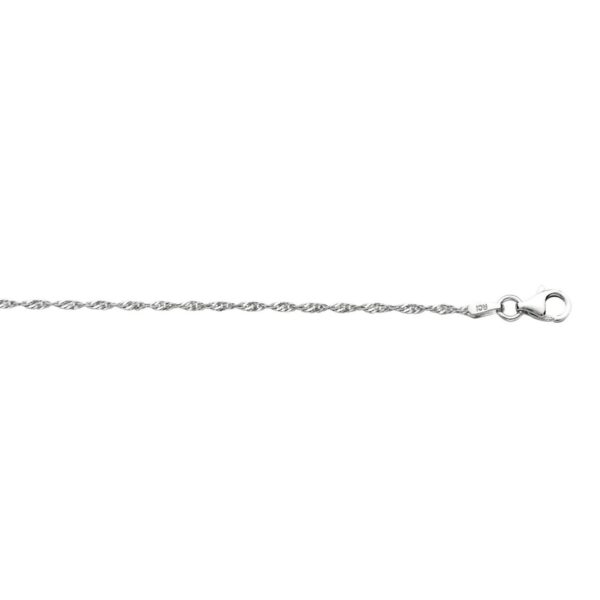 Sterling Silver 1.6mm Singapore Style Chain (1.50 mm) - alternate view 4