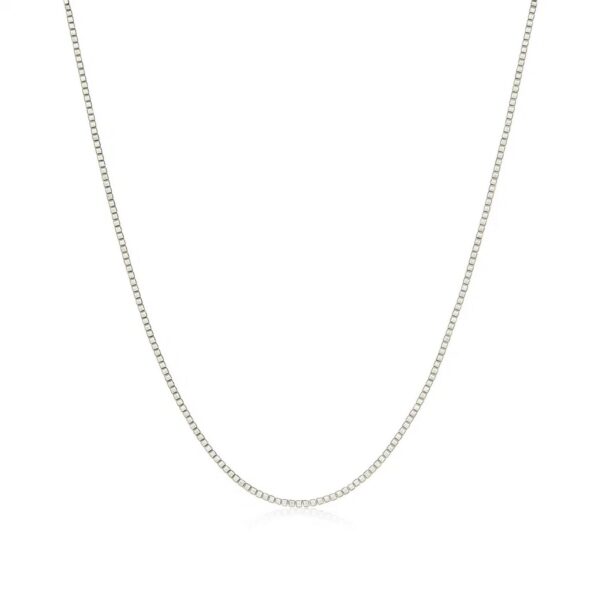 14k White Gold Classic Box Chain (0.45 mm) - alternate view 2