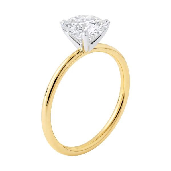 1 1/2 Carat Round Lab Grown IGI G/VS1 Diamond Solitaire Ring in 10K Yellow Gold - alternate view 2
