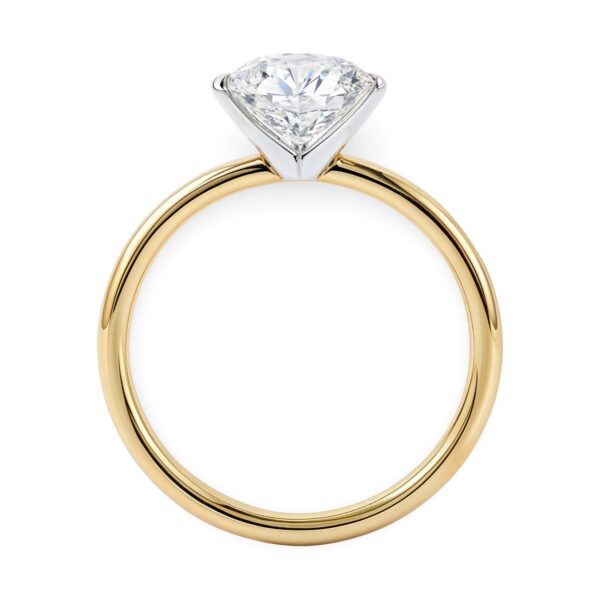 1 1/2 Carat Round Lab Grown IGI G/VS1 Diamond Solitaire Ring in 10K Yellow Gold - alternate view 4