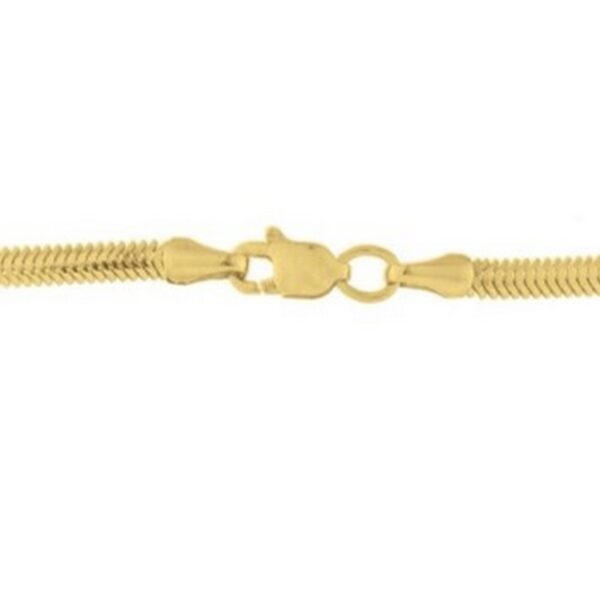 14K Yellow Gold Oval Snake Chain (2.60 mm) - alternate view 3