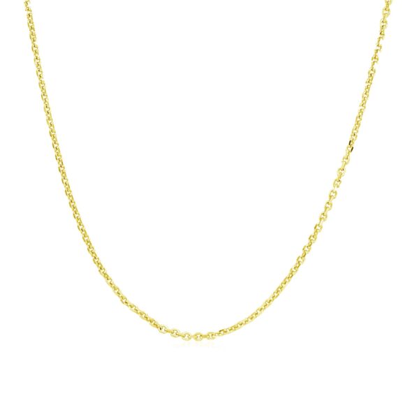 14k Yellow Gold Adjustable Cable Chain (1.10 mm) - alternate view 2