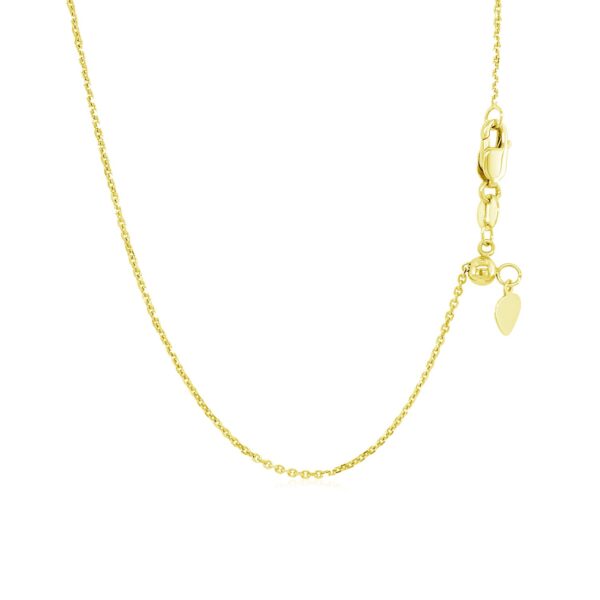 14k Yellow Gold Adjustable Cable Chain (1.10 mm) - alternate view 3