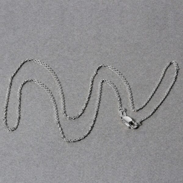 14k White Gold Diamond Cut Cable Link Chain (1.10 mm) - alternate view 5