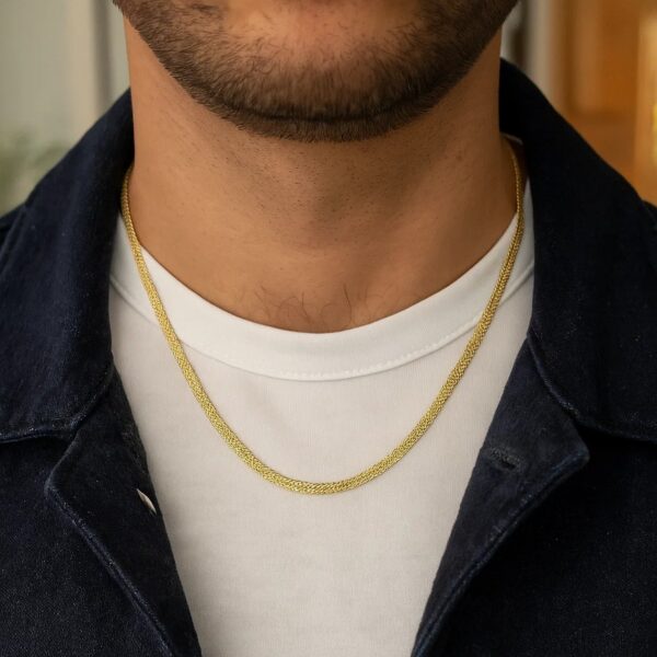 14k Yellow Gold Bismark Chain (2.50 mm) - alternate view 5