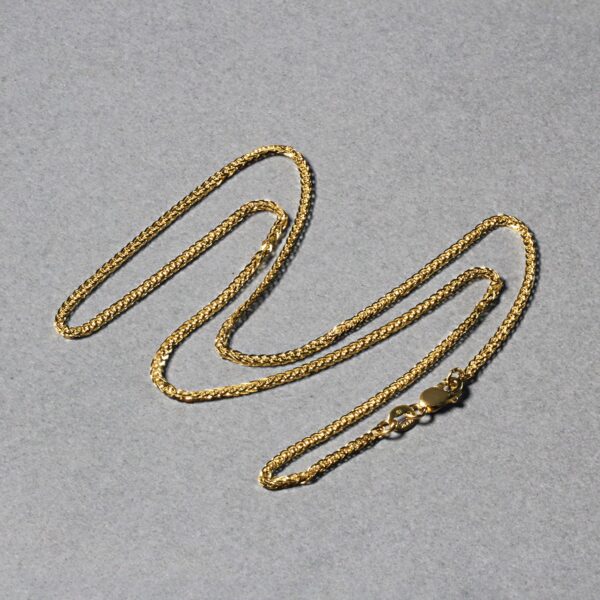 14k Yellow Gold Square Wheat Chain (1.80 mm) - alternate view 3