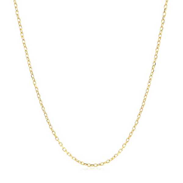 14k Yellow Gold Faceted Cable Link Chain (1.2 mm) - alternate view 2