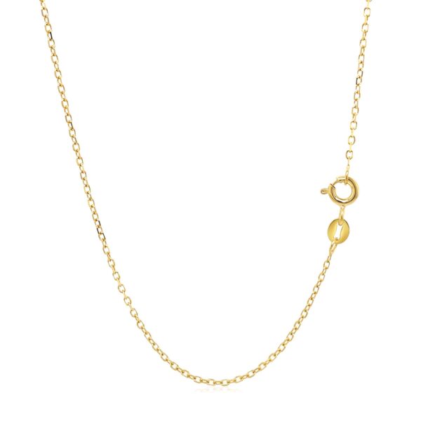 14k Yellow Gold Faceted Cable Link Chain (1.2 mm) - alternate view 3