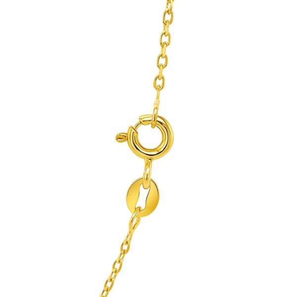 14k Yellow Gold Faceted Cable Link Chain (1.2 mm) - alternate view 4