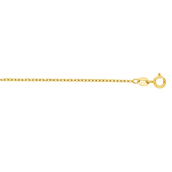 14k Yellow Gold Faceted Cable Link Chain (1.2 mm) - alternate view 5