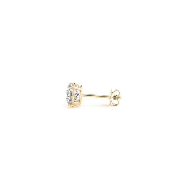 1 cttw Certified IGI Lab Grown Round Diamond Earrings 14k Yellow Gold (G/VS2) - alternate view 2