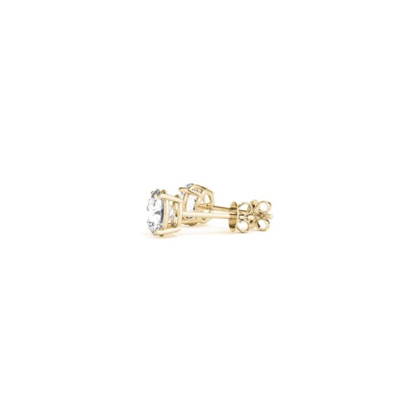 1 cttw Certified IGI Lab Grown Round Diamond Earrings 14k Yellow Gold (G/VS2) - alternate view 4