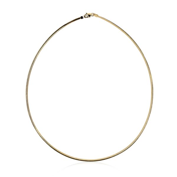 14k Yellow Gold Classic Omega Style Necklace (2.00 mm) - alternate view 2