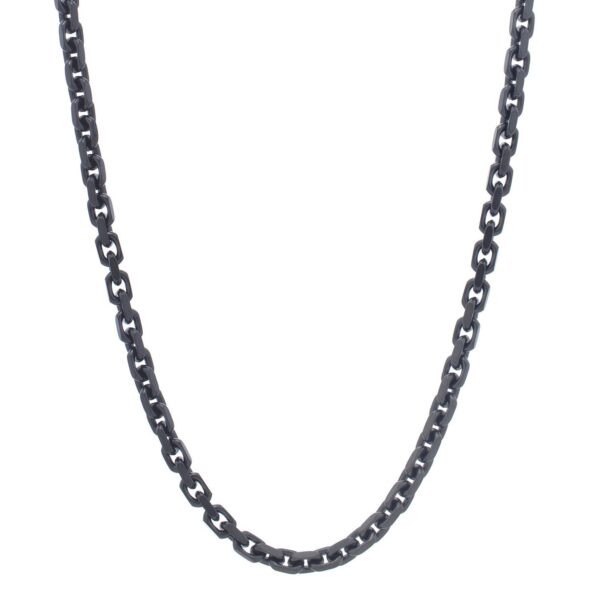 Sterling Silver Black Ruthenium Plated Oval Link Chain (5.60 mm) - alternate view 2