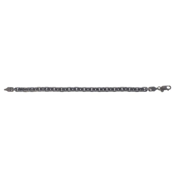 Sterling Silver Black Ruthenium Plated Oval Link Chain (5.60 mm) - alternate view 4