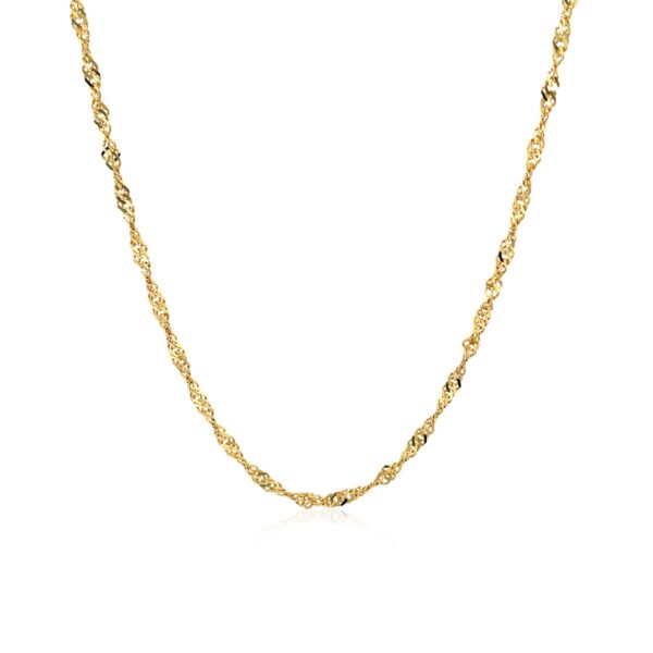 14k Yellow Gold Singapore Chain (1.80 mm) - alternate view 2