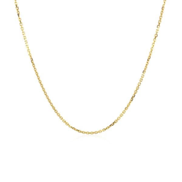 10k Yellow Gold Adjustable Cable Chain (1.10 mm) - alternate view 2