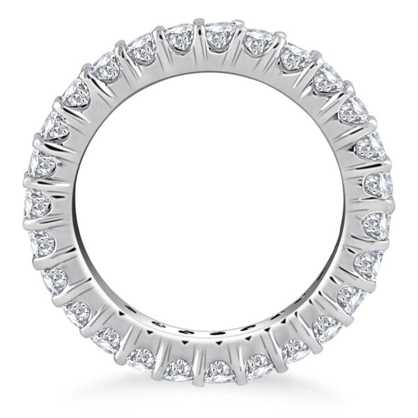 14k White Gold Common Prong Round Diamond Eternity Ring - alternate view 3