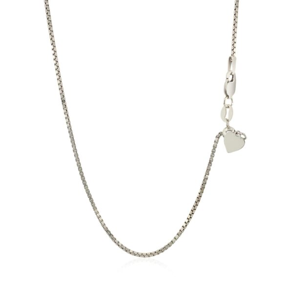 Sterling Silver 1.4mm Adjustable Box Chain (1.40 mm) - alternate view 3
