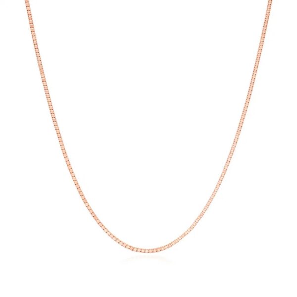 14k Rose Gold Classic Box Chain (0.73 mm) - alternate view 2