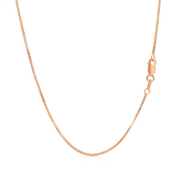 14k Rose Gold Classic Box Chain (0.73 mm) - alternate view 3