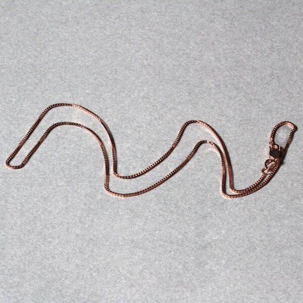 14k Rose Gold Classic Box Chain (0.73 mm) - alternate view 5