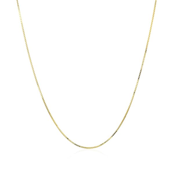 10k Yellow Gold Classic Box Chain (0.60 mm) - alternate view 2