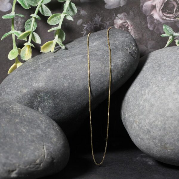 10k Yellow Gold Classic Box Chain (0.60 mm) - alternate view 4
