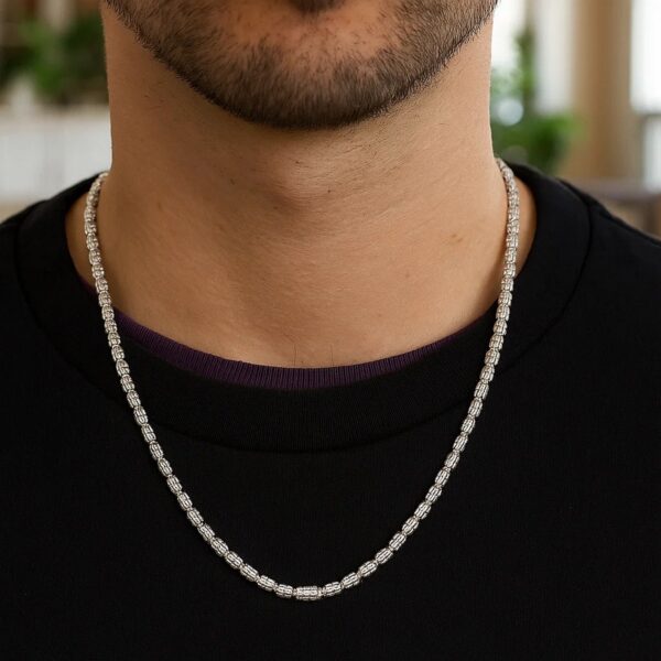 Ice Barrel Chain in 14k White Gold (3.14 mm) - alternate view 5