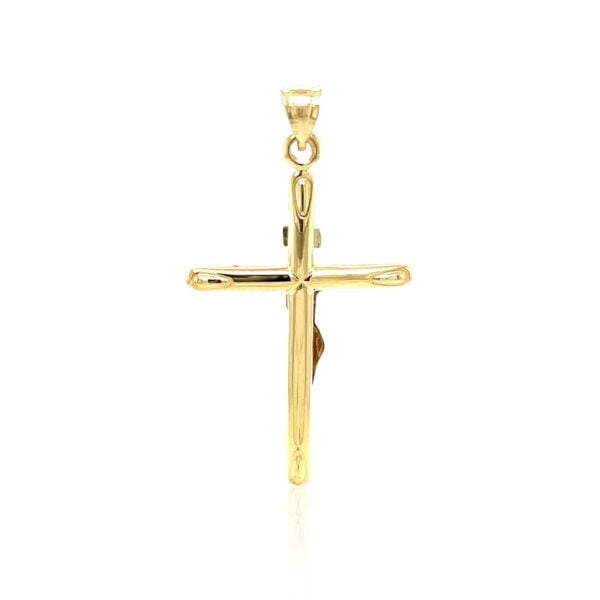 14k Two Tone Gold Cross Pendant - Two-Tone Gold - alternate view 2