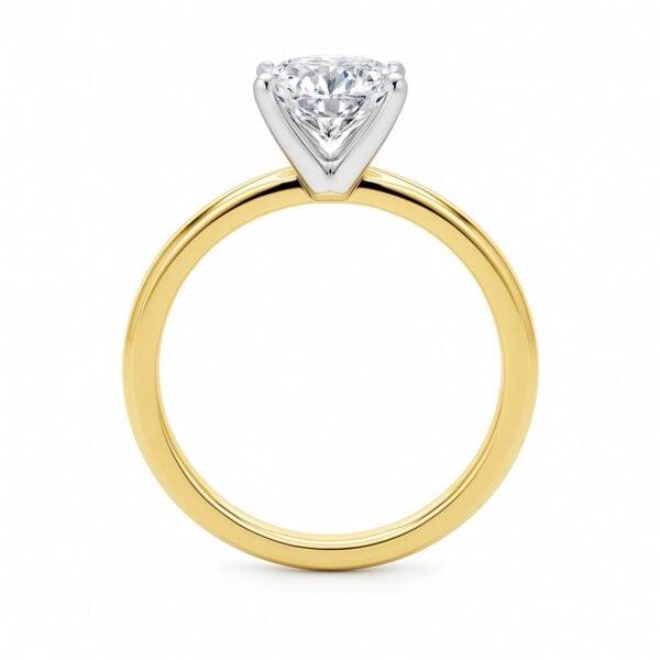 1.50Ct Cushion Lab Grown IGI G/VS1 Diamond Ring in 10K Yellow Gold - alternate view 4