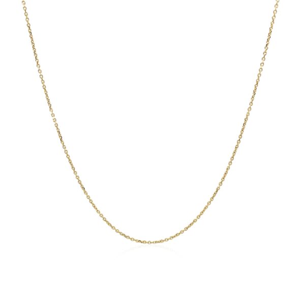14k Yellow Gold Cable Link Chain (0.50 mm) - alternate view 2