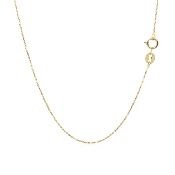 14k Yellow Gold Cable Link Chain (0.50 mm) - alternate view 3