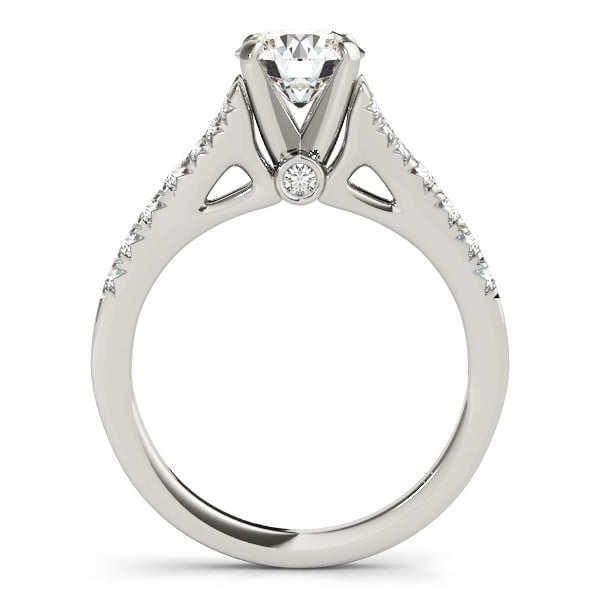 14k White Gold Split Shank Prong Set Diamond Engagement Ring (1 3/8 cttw) - alternate view 2