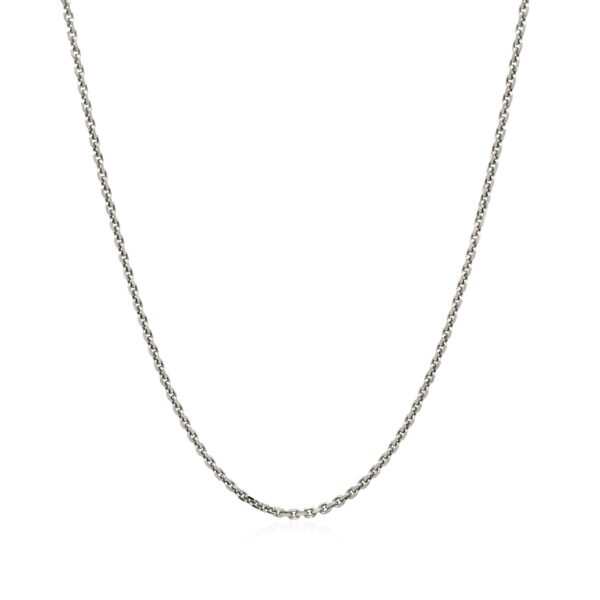 Sterling Silver Rhodium Plated Cable Chain (1.40 mm) - alternate view 2