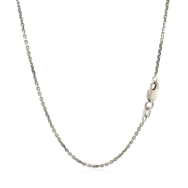 Sterling Silver Rhodium Plated Cable Chain (1.40 mm) - alternate view 3