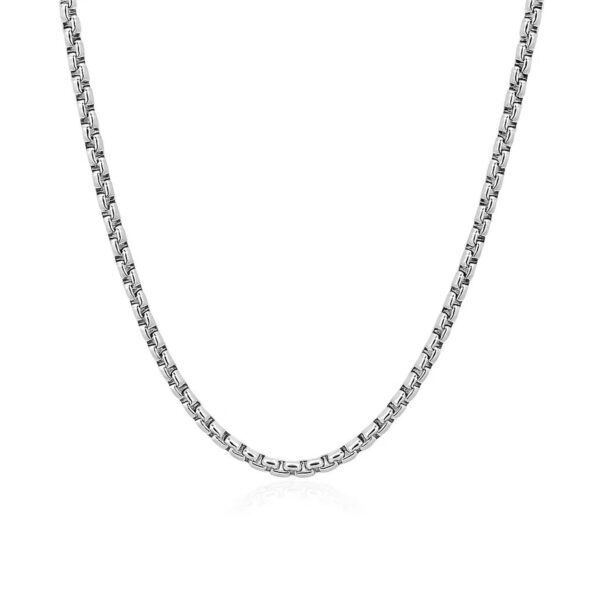14k White Gold Round Box Chain (2.5 mm) - alternate view 2