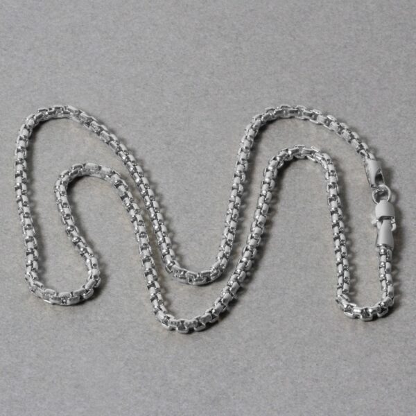 14k White Gold Round Box Chain (2.5 mm) - alternate view 5