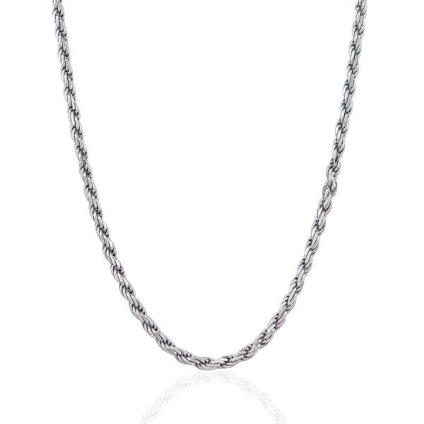 Sterling Silver Diamond Cut Rope Style Chain (3.60 mm) - alternate view 2
