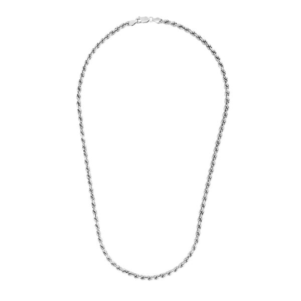 Sterling Silver Diamond Cut Rope Style Chain (3.60 mm) - alternate view 3