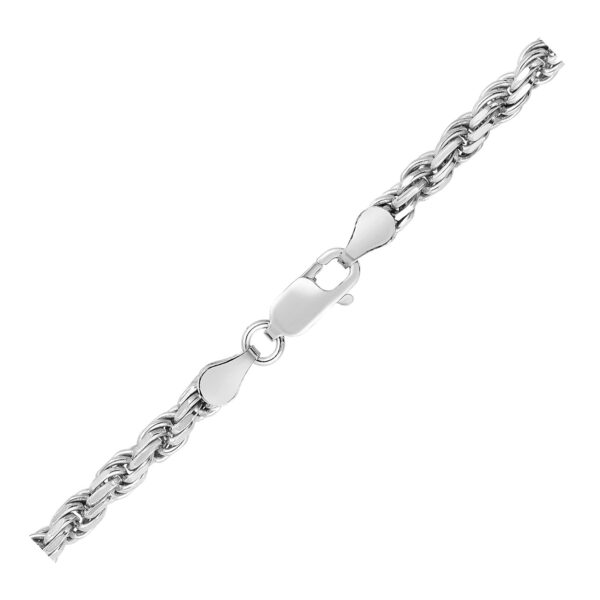 Sterling Silver Diamond Cut Rope Style Chain (3.60 mm) - alternate view 4
