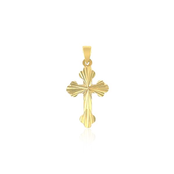 14k Tri Color Gold Cross Pendant - Tri-Color Gold - alternate view 2