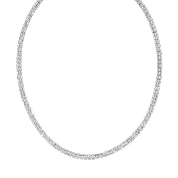 Sterling Silver Rhodium Plated Ice Barrel Chain (5.00 mm) - alternate view 2