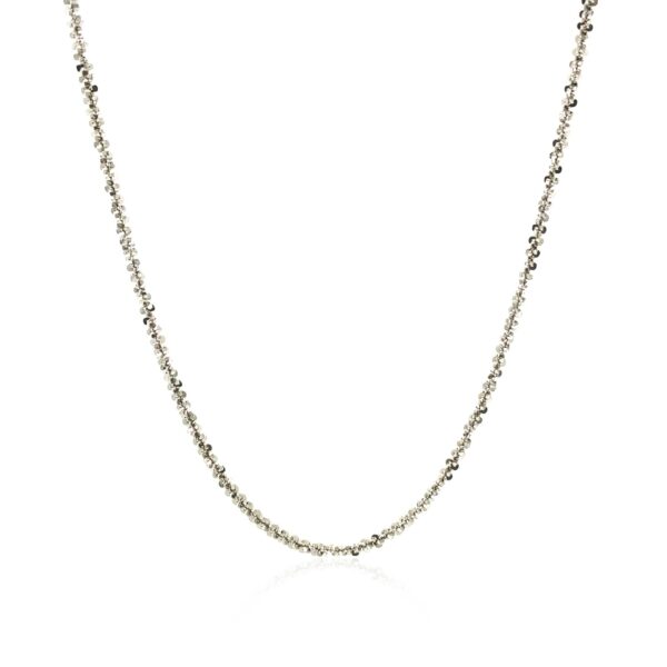 Rhodium Plated Sterling Silver Sparkle Style Chain (1.60 mm) - alternate view 2