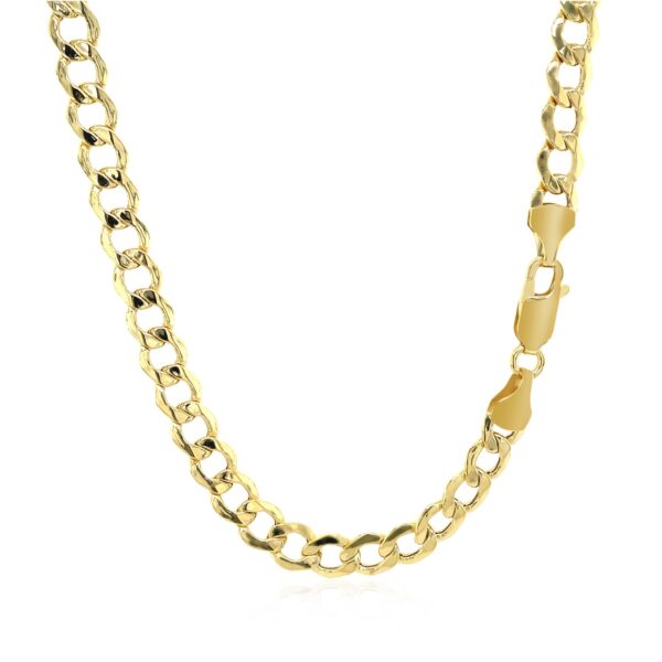 14k Yellow Gold Curb Chain (5.30 mm) - alternate view 3