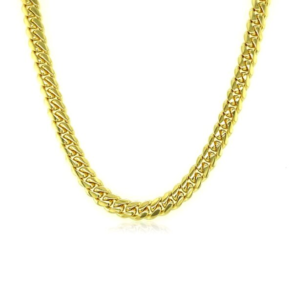 4.0mm 14k Yellow Gold Classic Solid Miami Cuban Chain - alternate view 2