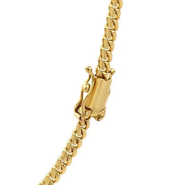 4.0mm 14k Yellow Gold Classic Solid Miami Cuban Chain - alternate view 5